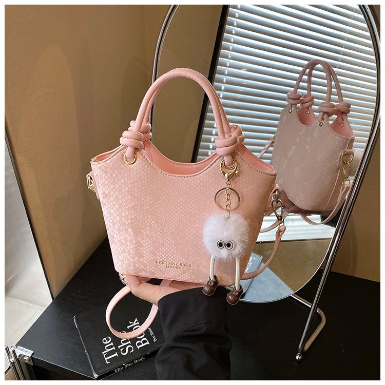 Bag women's high-end new fashion retro bucket bag versatile casual portable shoulder messenger bag