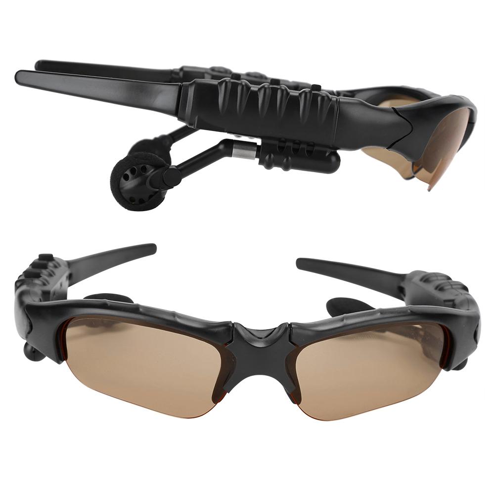 Bluetooth 5.0 Sunglasses Solar Power Wireless Glasses Headphone Headset Stereo EarphoneDark Brown