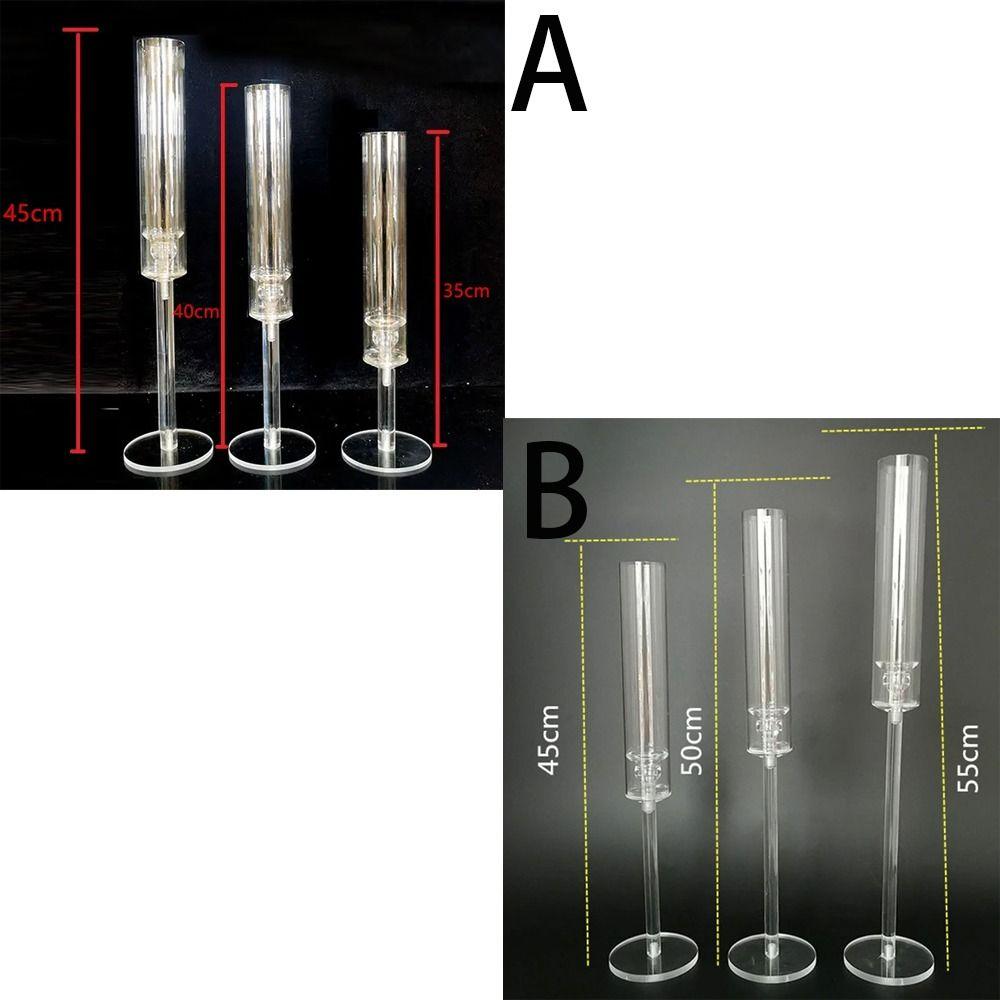 3 шт./набор изящных подсвечников, прозрачные дорожные свинцовые канделябры, хрустальные подсвечники для свадебной вечеринки
