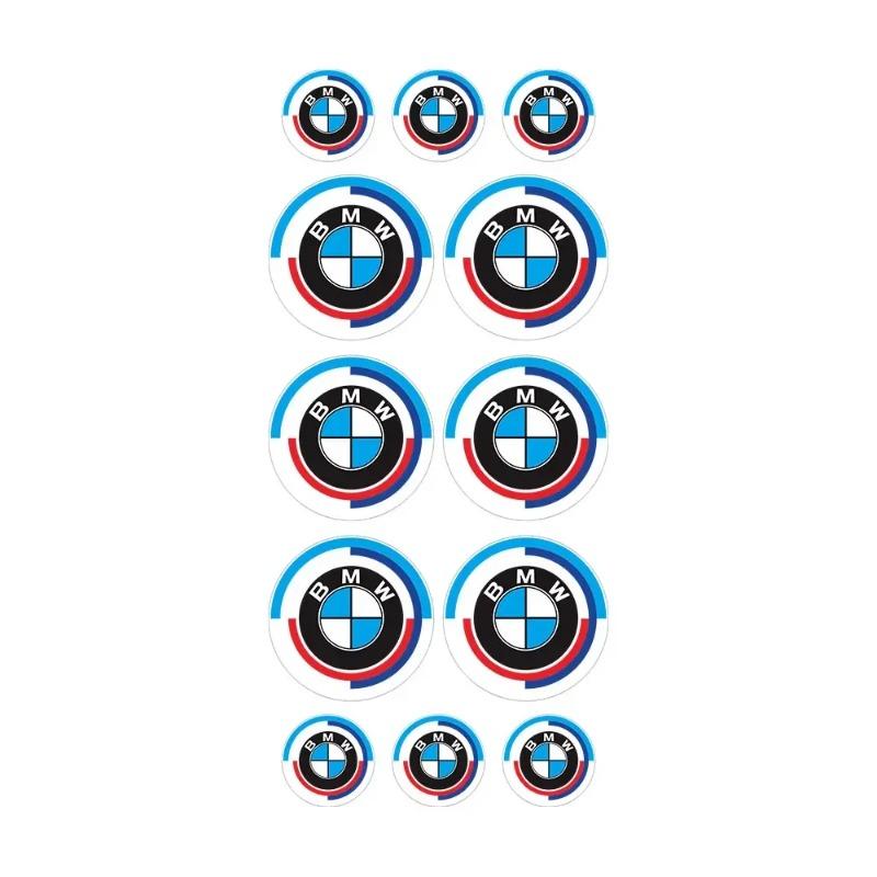 Круглая 3D светоотражающая водонепроницаемая наклейка с логотипом BMW для мотоциклов S1000 RR R1250 GS, декоративная мягкая наклейка для гонок.