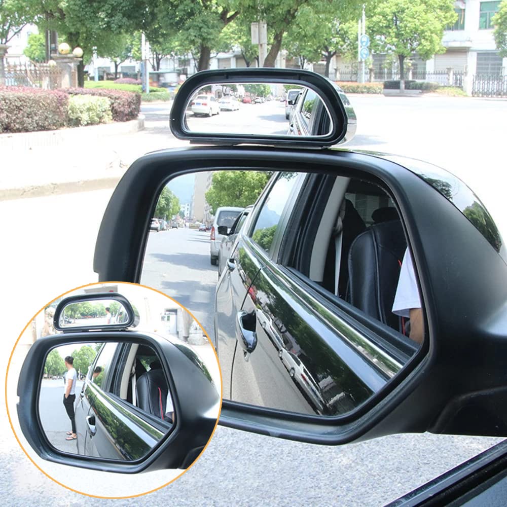 DFsucces Автомобильное вспомогательное боковое регулируемое зеркало заднего вида Устранить слепые зоны Авария Легкий набор из 2 и зеркала, Угол, Обзор, Пятна, Предотвращение, Установка,