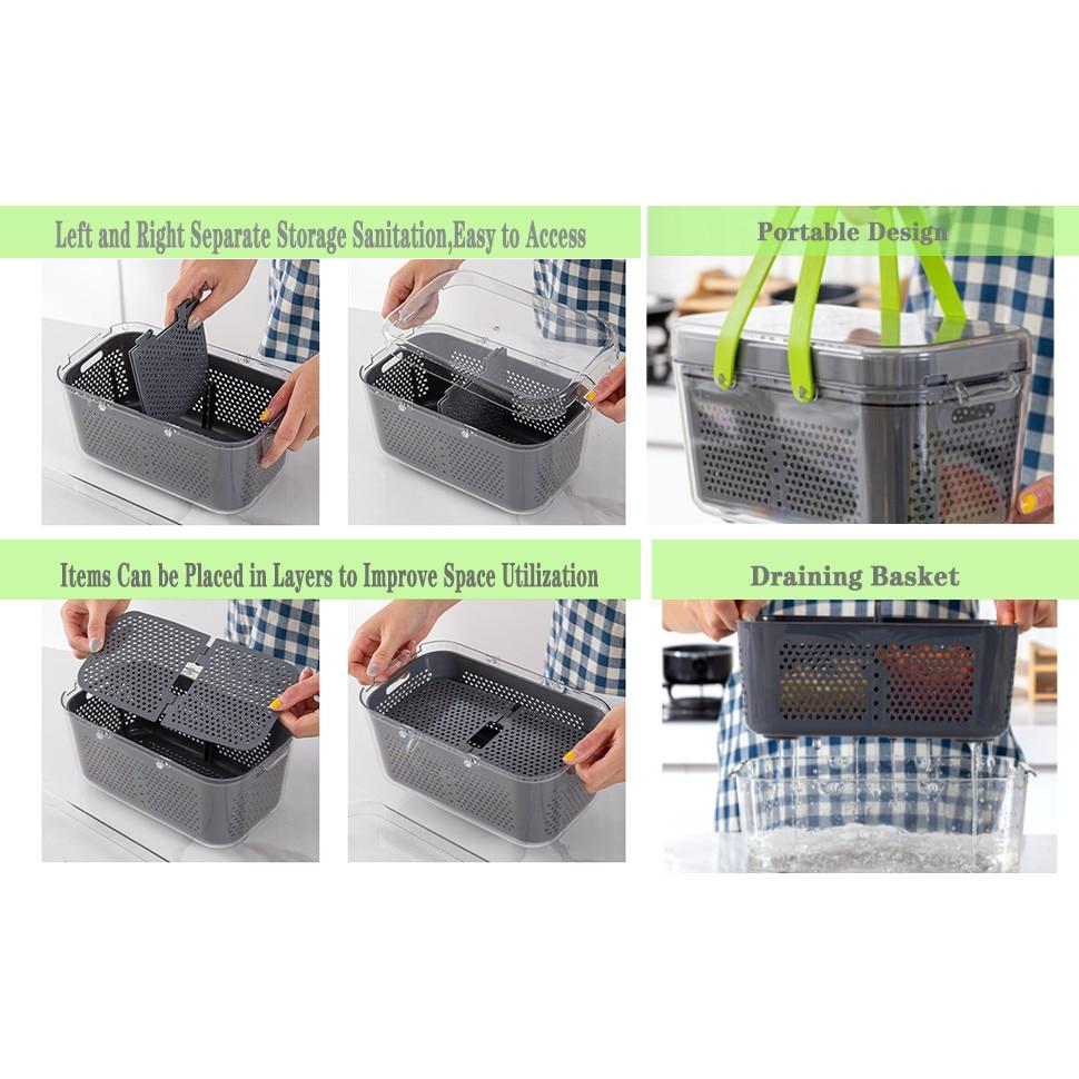 22-in-1 Manual Vegetable Chopper, Stainless Steel/ABS, with Handle, Green/Gray, Kitchen Gadget