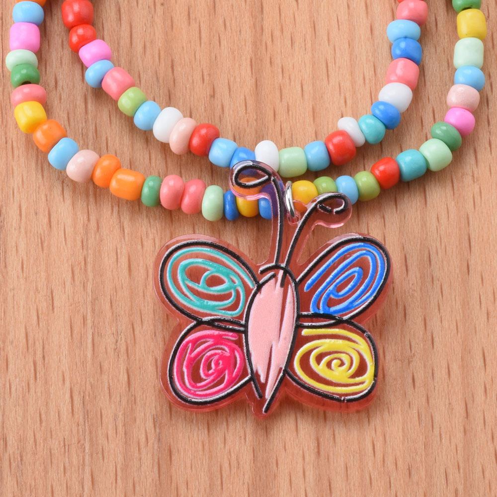 Двойное ожерелье с подвеской из смоляного цветка, женское бохо-цветное ожерелье с бусинами