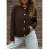 Women's Cardigans - Fall Winter Women's Solid Color Button Cardigan Long Sleeve Knit Sweater Outerwear