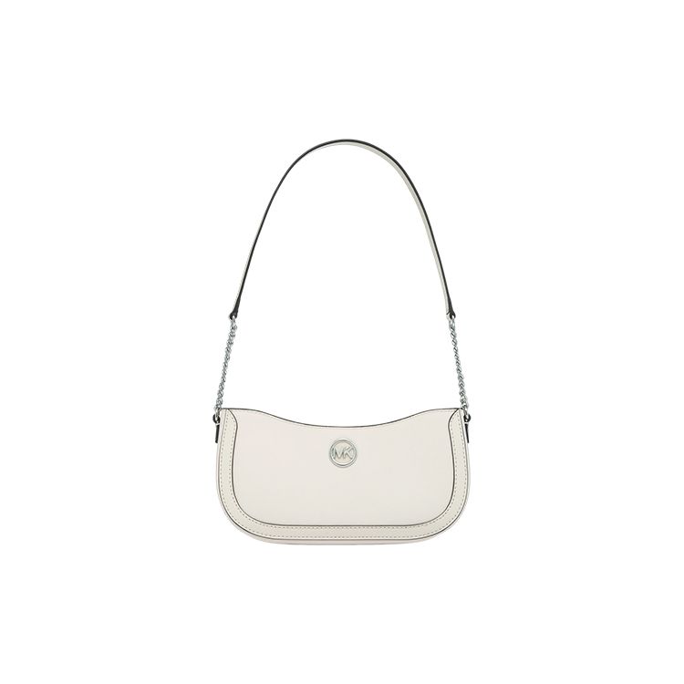 Michael Kors MK Leida Silver Logo Leather Shoulder Bag Crescent Bag Women shoulder bag Black Cream Blue 35S4S9GU5L