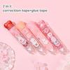 1 шт. BuYoYO Корректирующая лента Клейкая лента 2 в 1, Кавайный кролик Сакура Двусторонний дизайн
