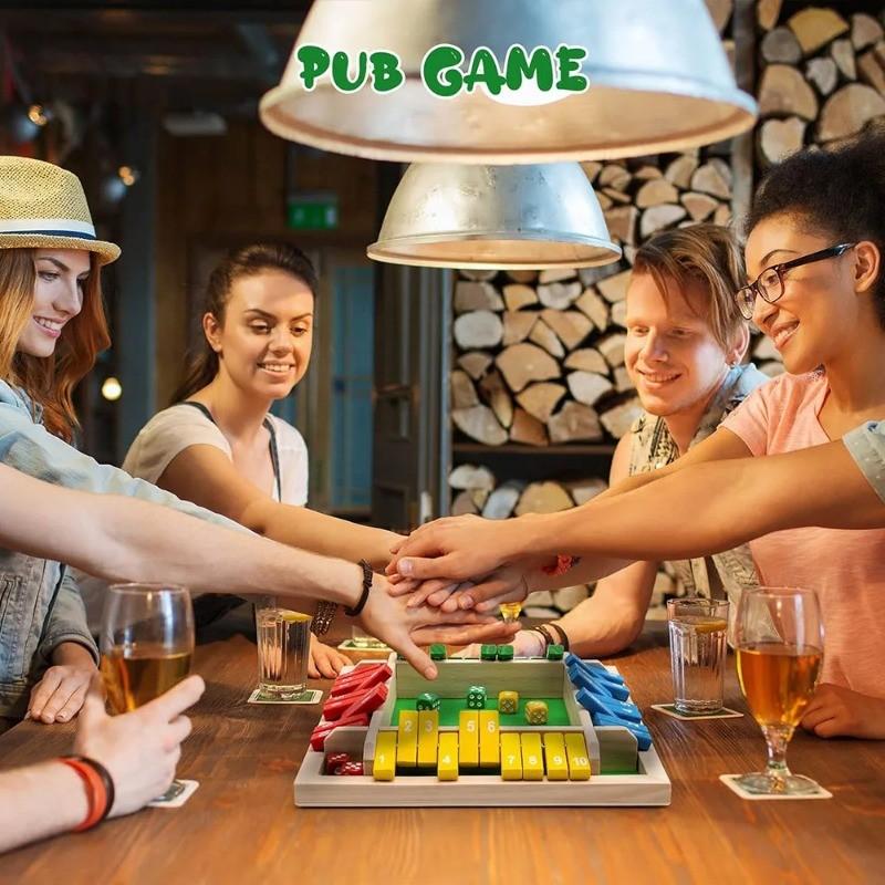 Деревянная игра в кости Shut The Box 8 костей доска стол игра на математические навыки вечеринка клуб алкогольные игры для семей рождественский подарок
