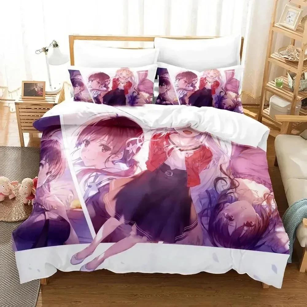 Luxury New 3D Print Anime Megumi Kato Saekano Bedding Set Duvet Cover Bed Set Quilt Cover Pillowcase Queen Boys Adult Bedding