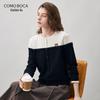 Женский контрастный шерстяной вязаный кардиган Kemeng Boka