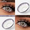 Eyeshare KING Series Dark Blue Colored Contact Lenses for Eyes Fashion Natural Yearly Lens 14.2mm 2pcs/pair