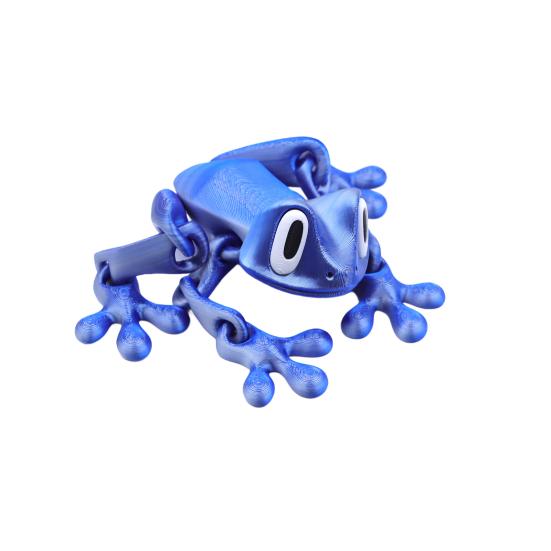 Магнитная 3D-печатная игрушка-лягушка с подвижными суставами Магнит на холодильник в виде лягушки Фигурка животного с шарнирным соединением Украшение для домашнего офиса и монитора компьютера