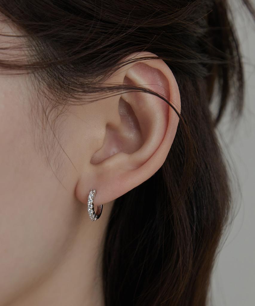 Серьги-кольца Goldndear 14KGF Мини, гладкие, с кубическим цирконием