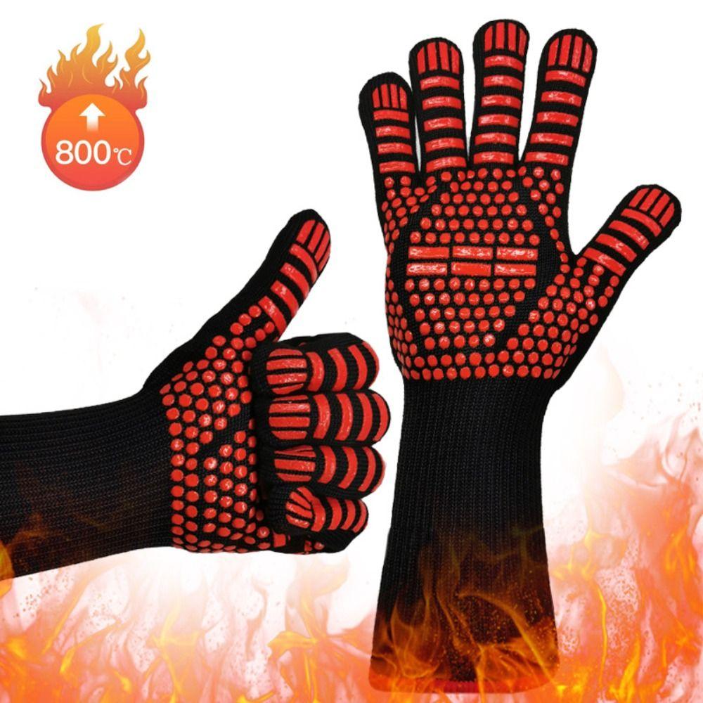Tools Fireplaces High Temperature Resistance Heat Insulation BBQ Gloves Oven Mitts Fire Heat Glove