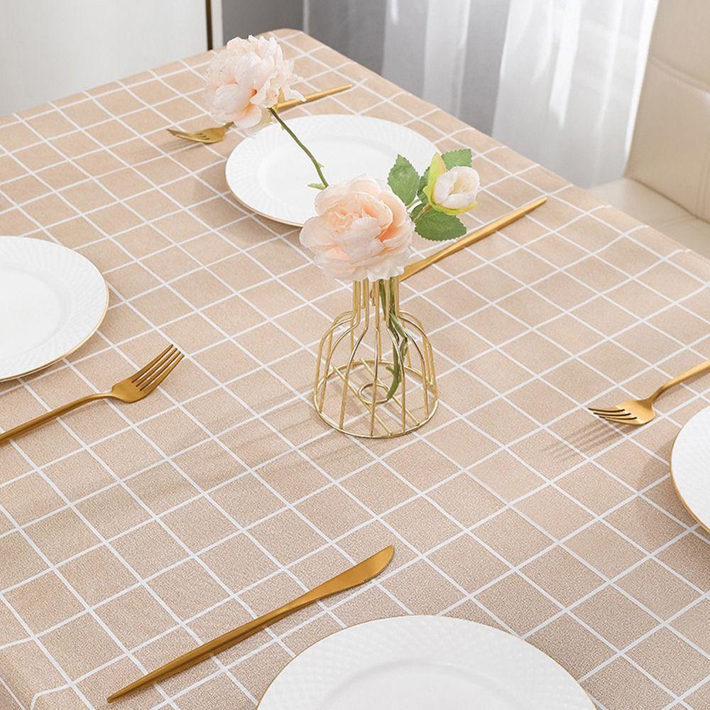 Водонепроницаемая клетчатая скатерть, маслостойкая клетчатая скатерть, мягкая скатерть для обеденного стола