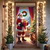 Рождественское украшение баннер на дверь Санта Клаус дарит подарки Счастливого Рождества фон для вечеринки Рождество Новый год вечеринка фотофон