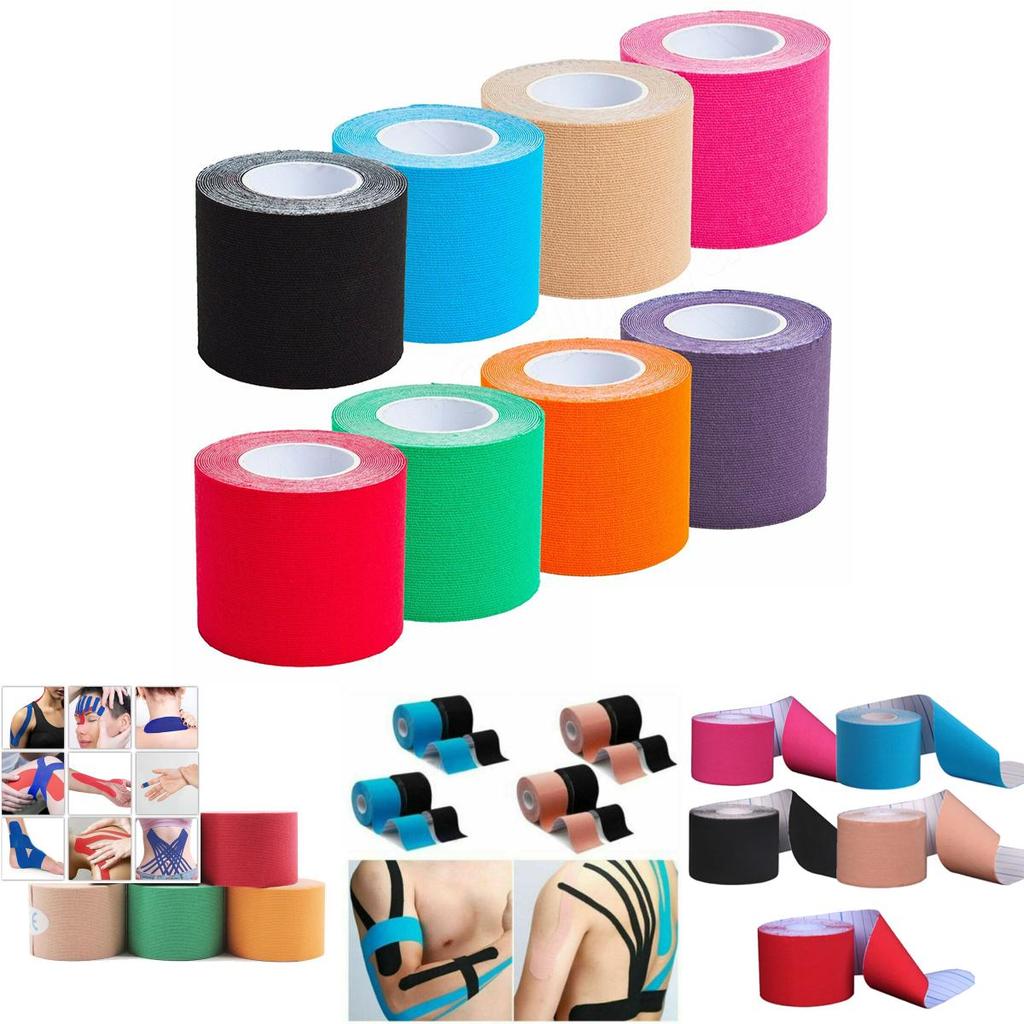 Прочная кинезиологическая лента для эффективной поддержки при мышечных растяжениях и травмах в спорте и физиотерапии