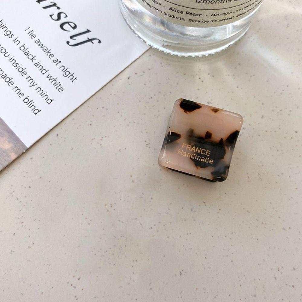 Hair Grab Clip Acetate Hair Clips Square Mini Hair Claw Retro   Daily