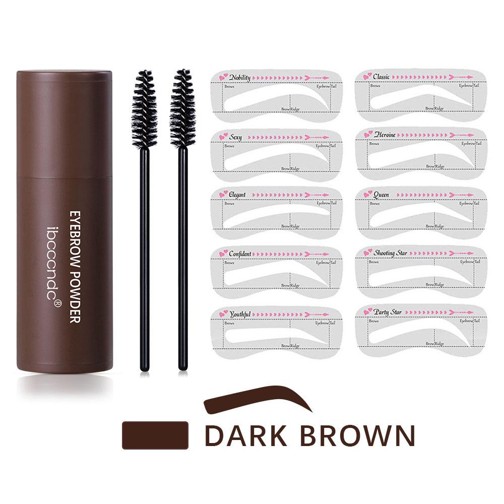 Eyebrow Stamp Stencil Kit 1 Pcs Eye Brow Stamp Shaping Kit All-day Wear Transfer-resistant Eyebrow Makeup Brow Shape with 10 PCS