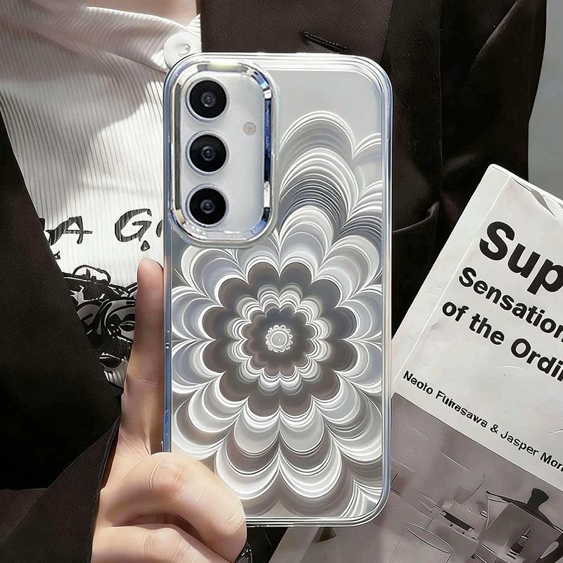Модный Лазерный Цветочный Чехол для Samsung Galaxy A57 A37 A17 A07 A56 A36 A16 A55 A35 A25 A54 A34 A53 A52 S26 S25 S24 Чехол-Крышка Мягкий ТПУ Задние Чехлы для Телефона