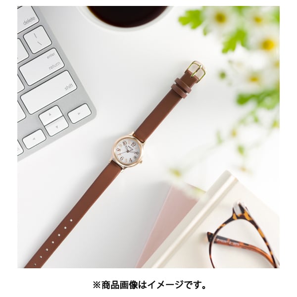 Citizen Женщины KH4-963-13 ( Смотреть wicca Solar-Tech) Круглые часы из нержавеющей стали, золотые, аналоговые