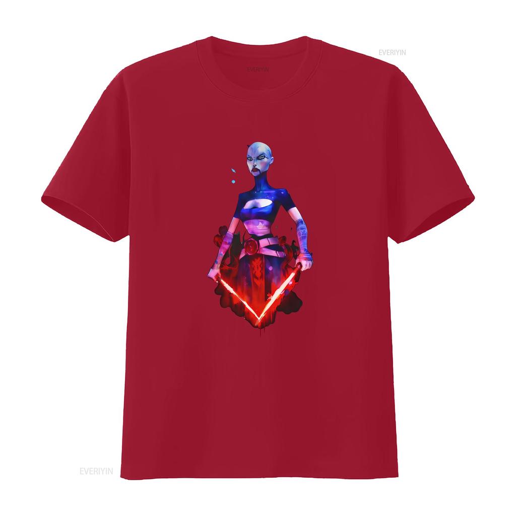Asajj Ventress T Shirt vintage Washed Comfortable fashion Versatile Unisex streetwear graphic Stylish Breathable Casual