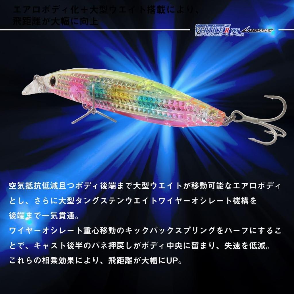 Daiwa Shoreline Shiner Z Vertis LI Blue Pink Sardine Lure R98F-LI