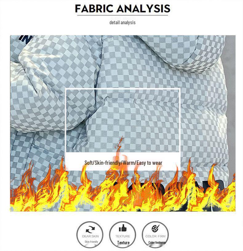 Мальчиковое зимнее пуховое пальто 2025 - Модная хлопковая куртка для детей старшего возраста