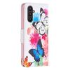Для Samsung Galaxy A24 4G (162,1 х 77,6 х 8,3 мм) Чехол-кошелек со стендом для телефона, с принтом, защитой от падения, из ПУ-кожи
