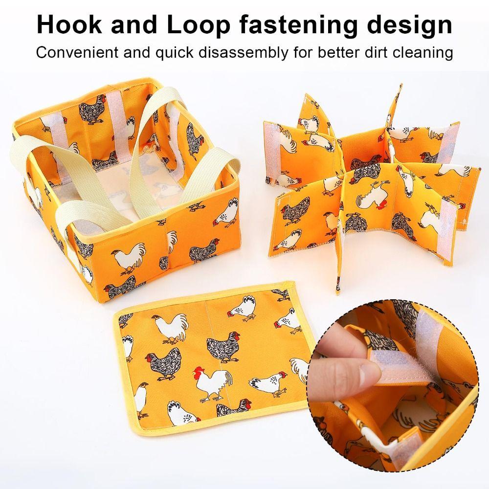 Padded Dividers Egg Collecting Basket Foldable Egg Bags Cute Egg Gathering Basket Farm Chores