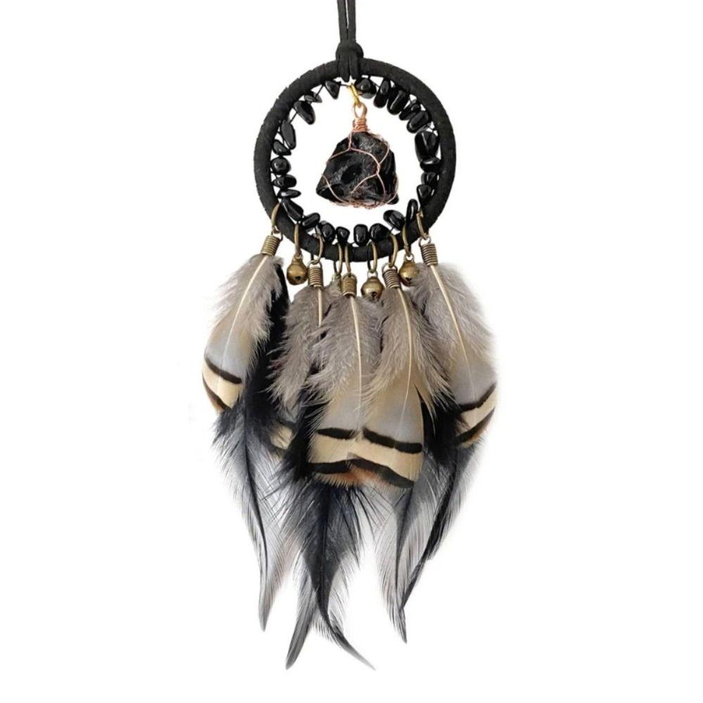 Crystal Stone Dreamcatcher Car Pendant Retro Car Hanging Ornament Car Interior Decoration