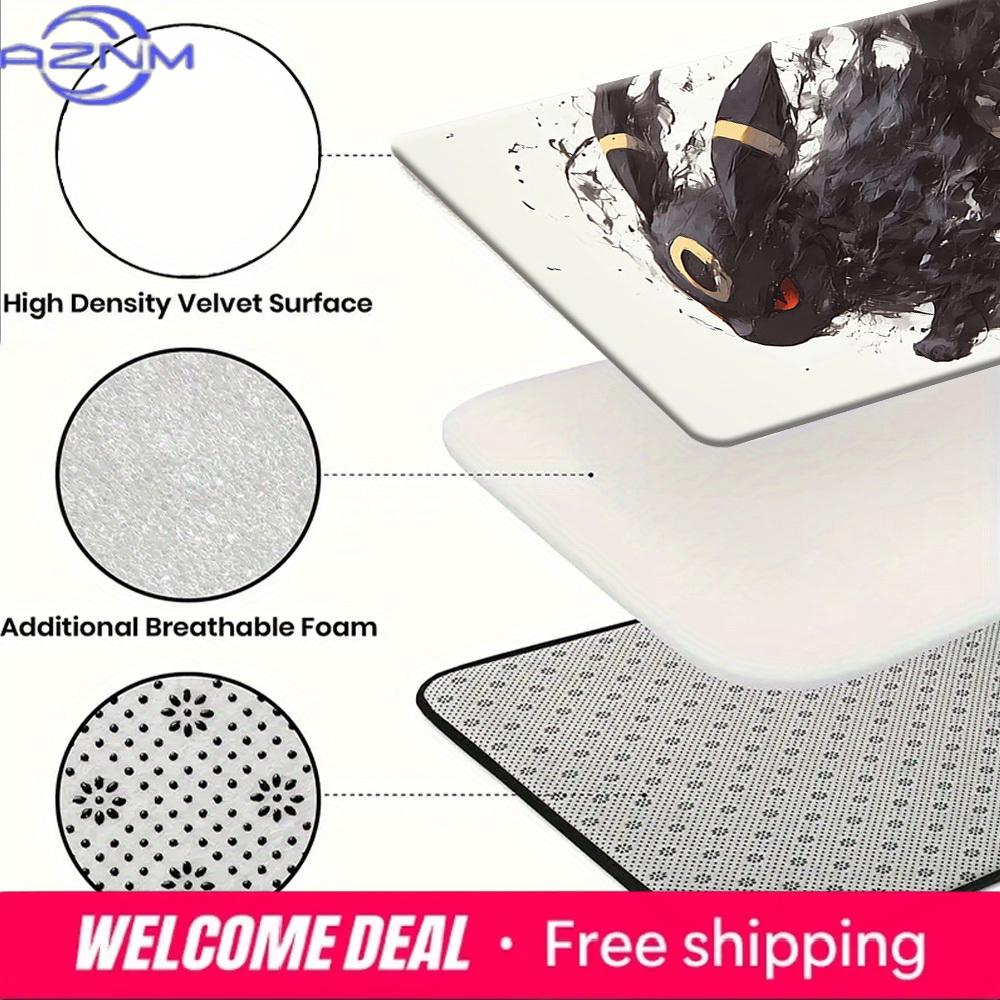 Pokemon Umbreon Watercolor Print Non-Slip Doormat, Absorbent Floor Mat for Home Decor