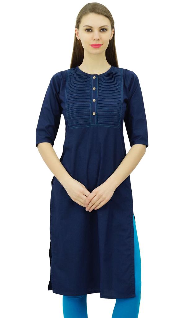 Phagun Cotton Designer Kurta Women Ethnic Top Tunic Indian Dress Straight