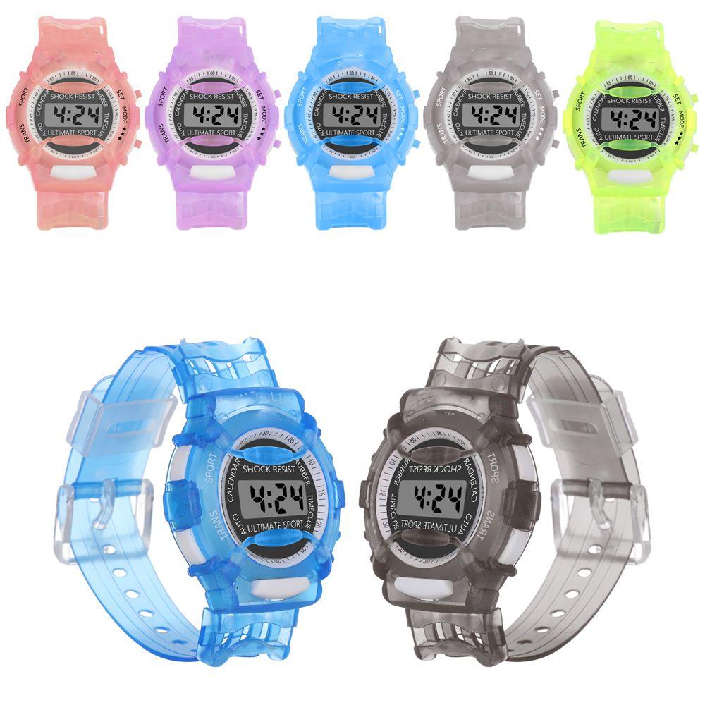 Kids Child Cartoon Children Digital Watches Electronic Meter LCD Wristwatch Candy Wrist Watch