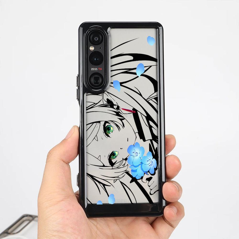 """Фрирен""" Жесткий прозрачный чехол для телефона Sony Xperia 1 V VI VII VIII Xperia 5 V Xperia 10 V VI VII / Ударопрочный чехол Sony
