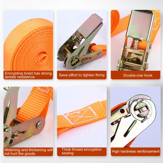 Стяжные ремни с крюком, высокая грузоподъемность, двойной J-образный крюк, широко используемый