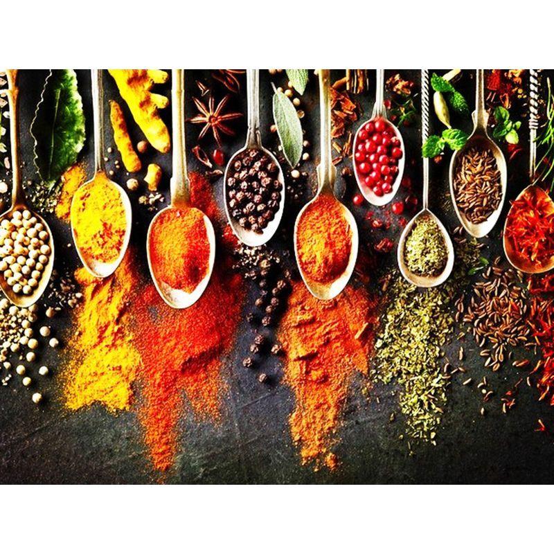 Kitchen Decor Diamond Painting Foods Spice 5D Diy Diamond Embroidery Cross Stitch Kit Coffee Mosaic Wall Art Rhinestone Posters