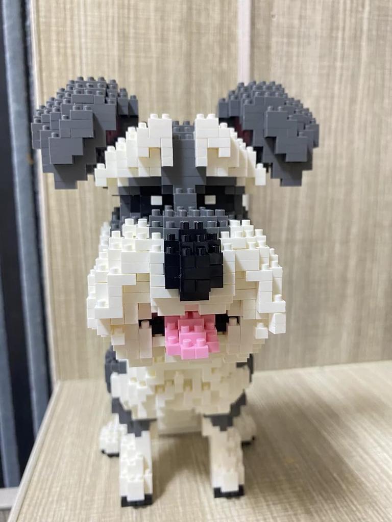 BALODY Dog Building Blocks, Mini Animal Building Blocks for Kids, DIY Gift, Assembly Gift (Schnauzer)