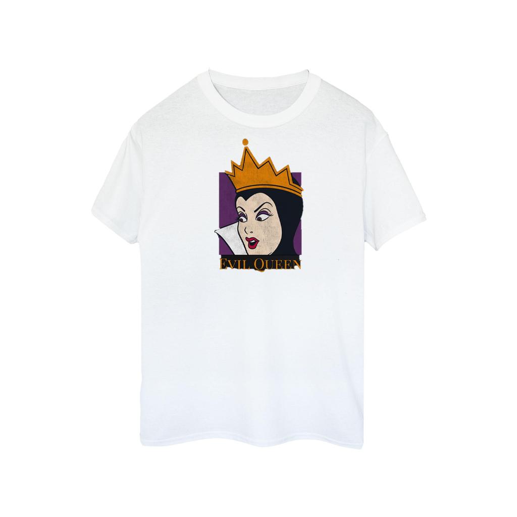Snow White And The Seven Dwarfs Womens/Ladies Evil Queen Head Cotton Boyfriend T-Shirt