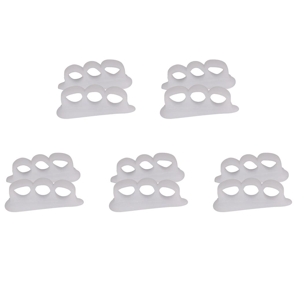 Toe Separators Toe Protectors for Little Toe Gel Toe Separator Toe Straightener with 3 Holes Little Toe Separators