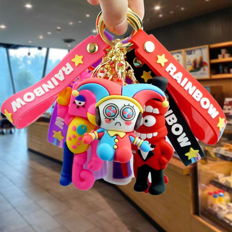 Брелок «Волшебный цифровой цирк» Красочный мультяшный резиновый шарм для сумки Милые аксессуары
