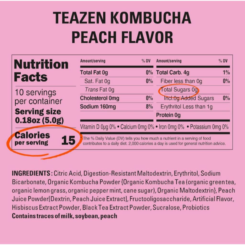 Teazen Чай Комбуча Персик