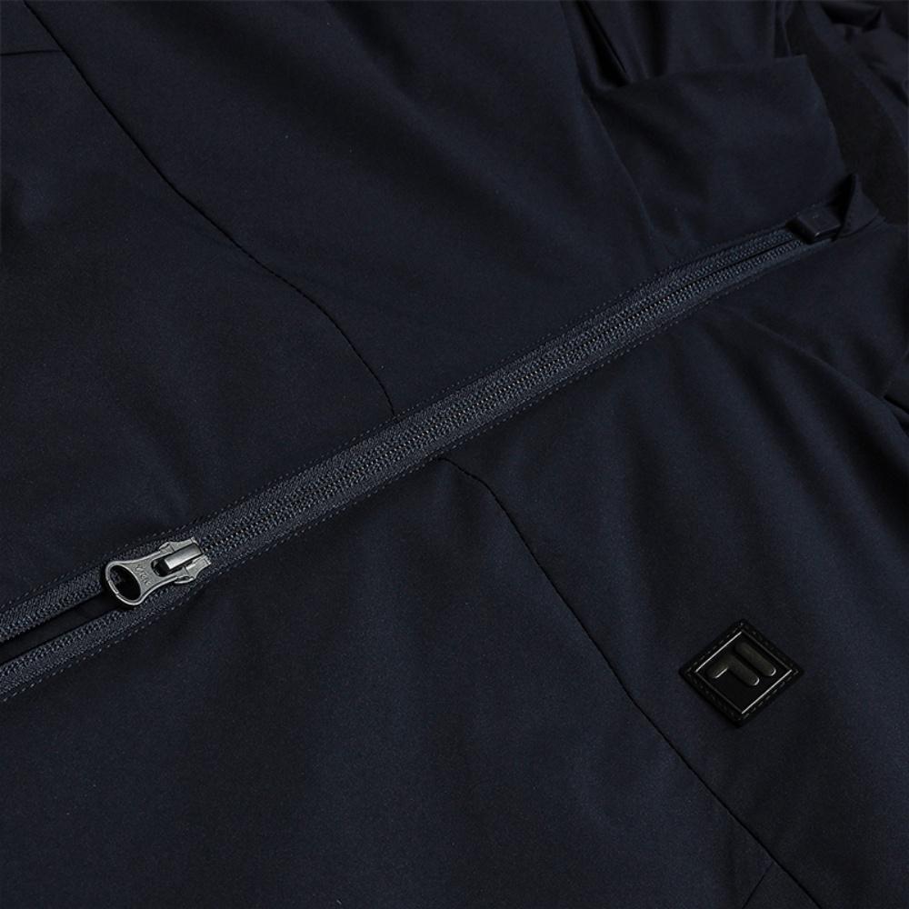 Fila Белая Минималистичная Мода Классическая Спортивная Повседневная Теплая Толстовка с Капюшоном Универсальная Хлопковая Куртка Мужские куртки Легендарно-Синий F11M613901FNV