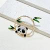 Exquisite Panda Bamboo Brooch Versatile Premium Sense Female Cute Corsage Temperament Pin Suit Coat Accessories