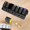 Weekly Pill Organizer Leakproof Large Capacity Multipurpose Compact Portable 7-Day Travel Pill Case Daily Medicine Organizer