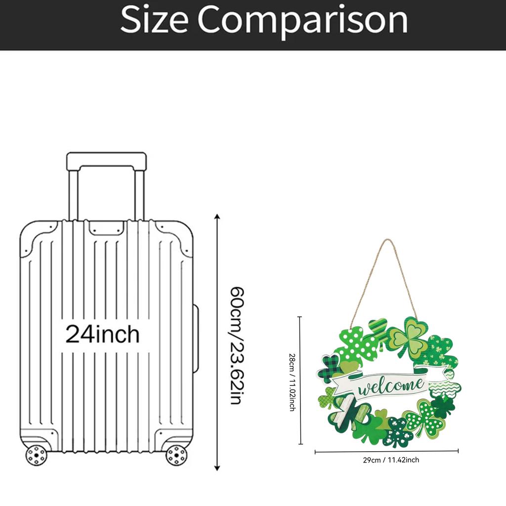 Foldable St Patrick's Day Door Decoration Wreath St Patricks Da