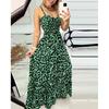New Women'S Clothing Daily Temperament Elegant Casual Pure Desire Sexy Printed Jumpsuit Long Skirt Light Dress High-End Party Dress