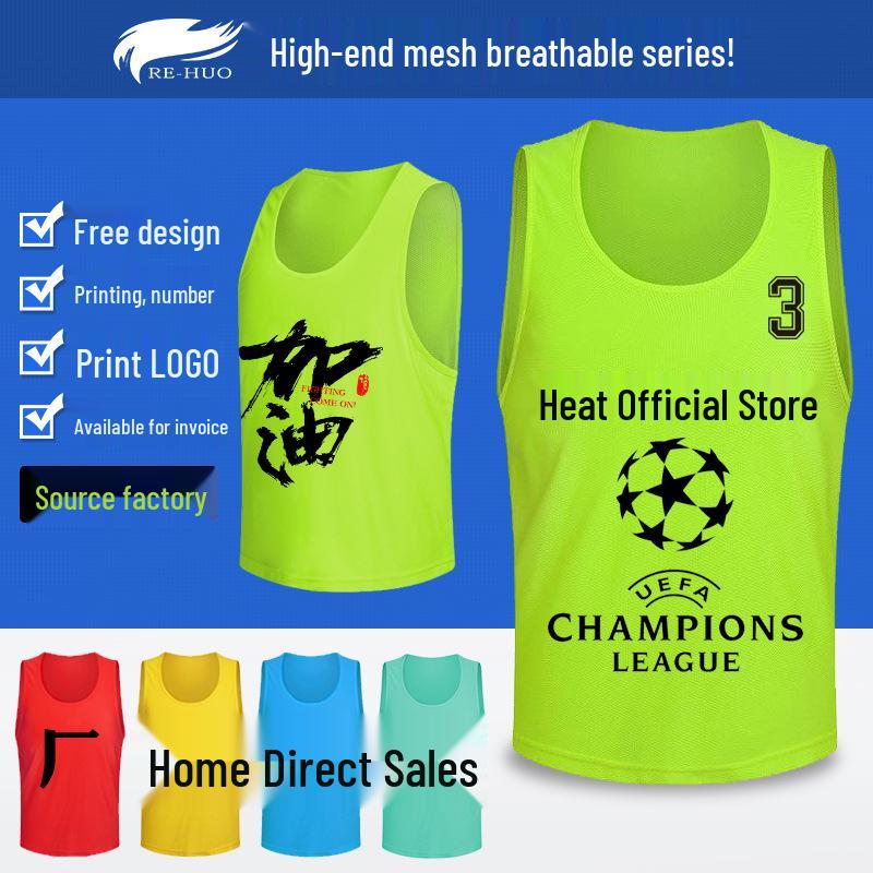 Sports Team Mesh Vest for Football, Frisbee, and Basketball Training and Team Building