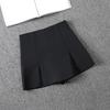 Women Mini Skirt High Waist Side Split Design Solid Color Short Skirt A-Line Design Skort