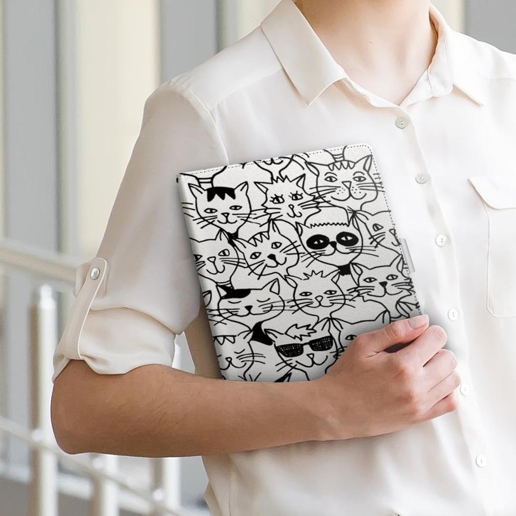 Igcase Fire HD 8 Released In Dedicated Notebook Direct Pasting Animal Illustration 010229 (8th Generation, 2018) Case, Type, Cover, Type, Cat,