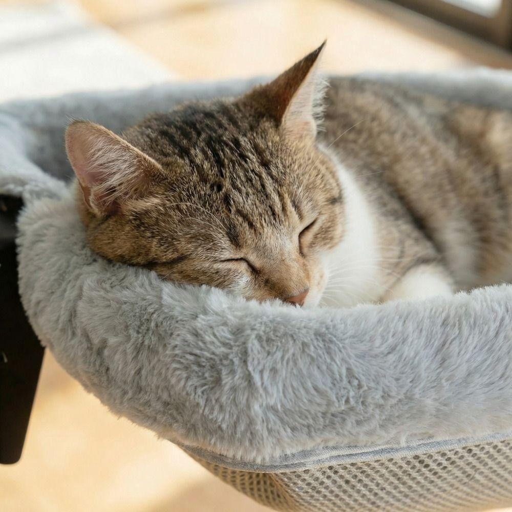 Sunken Design Cat Desk Hammock Space-Saving Cat Perch Soft Cat Table Bed Home Office Desk